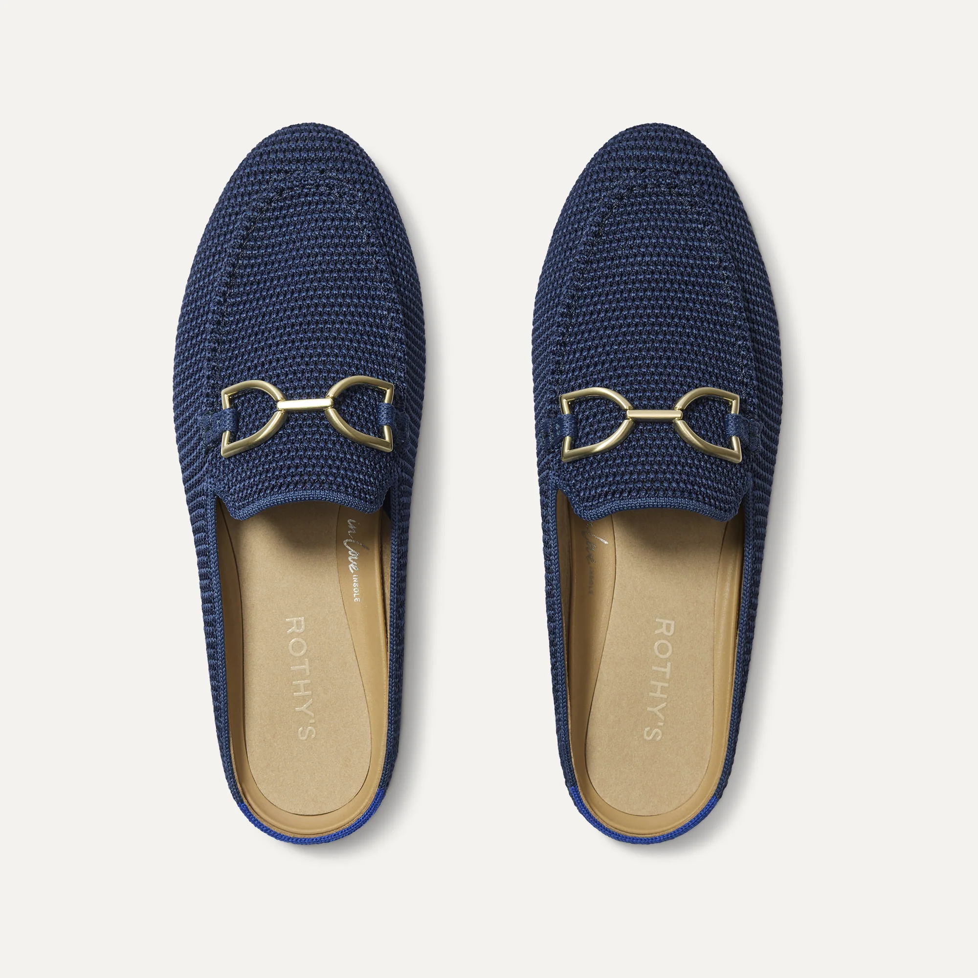 The Double Bit Loafer Mule - Blue Raffia-Knit