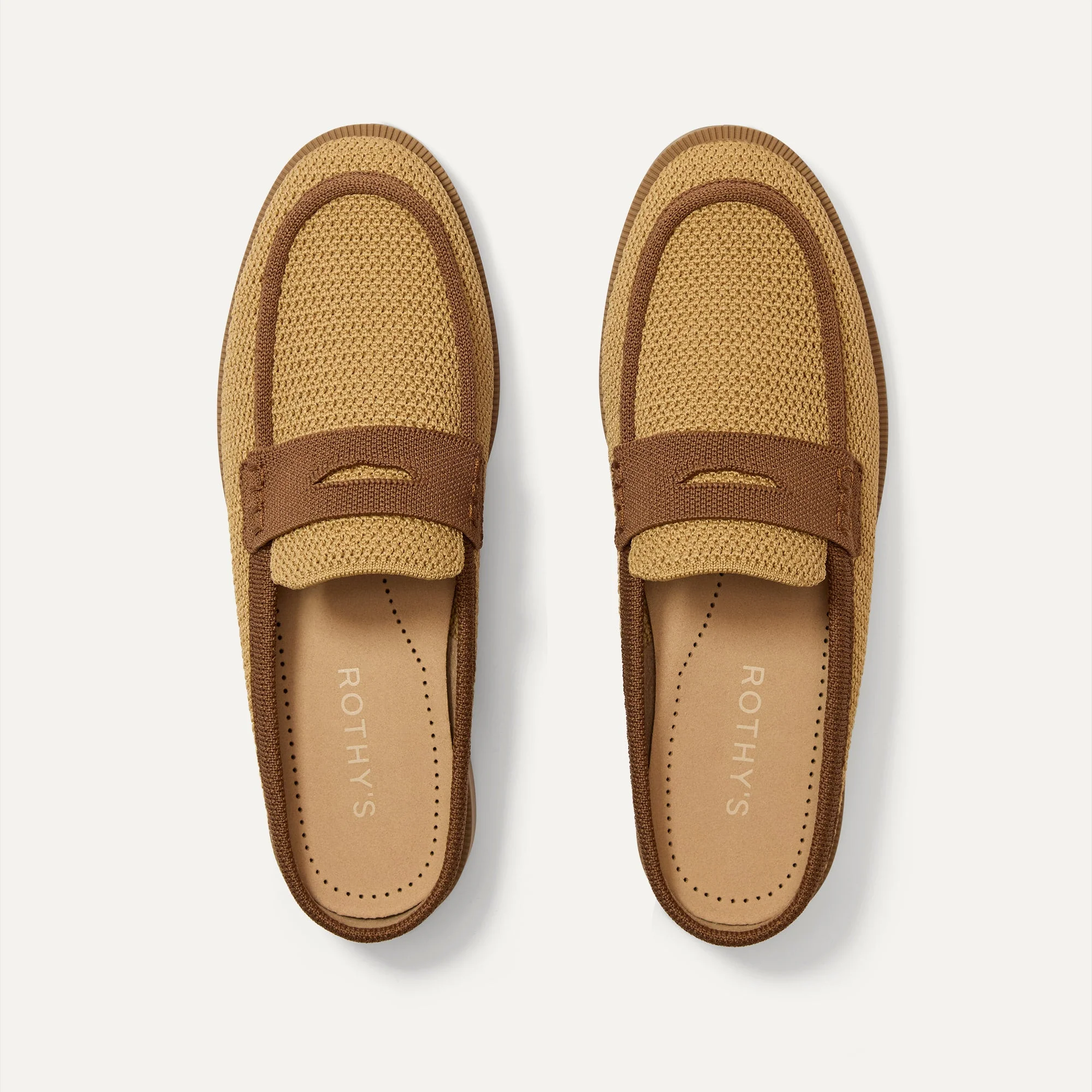 The Penny Loafer Mule - Wheat Raffia-Knit