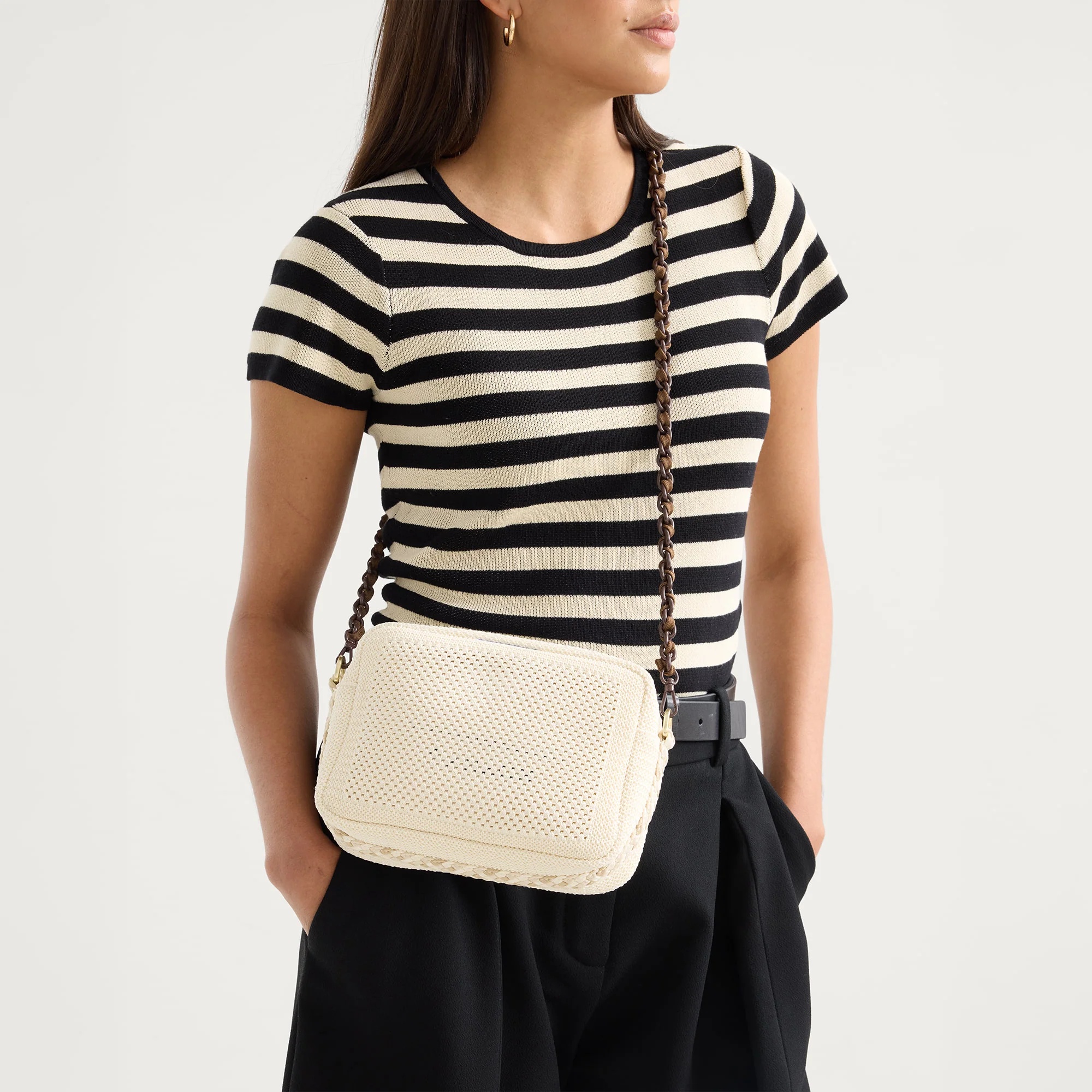 The Crossbody Strap - Espresso Chain-Knit - Image 2