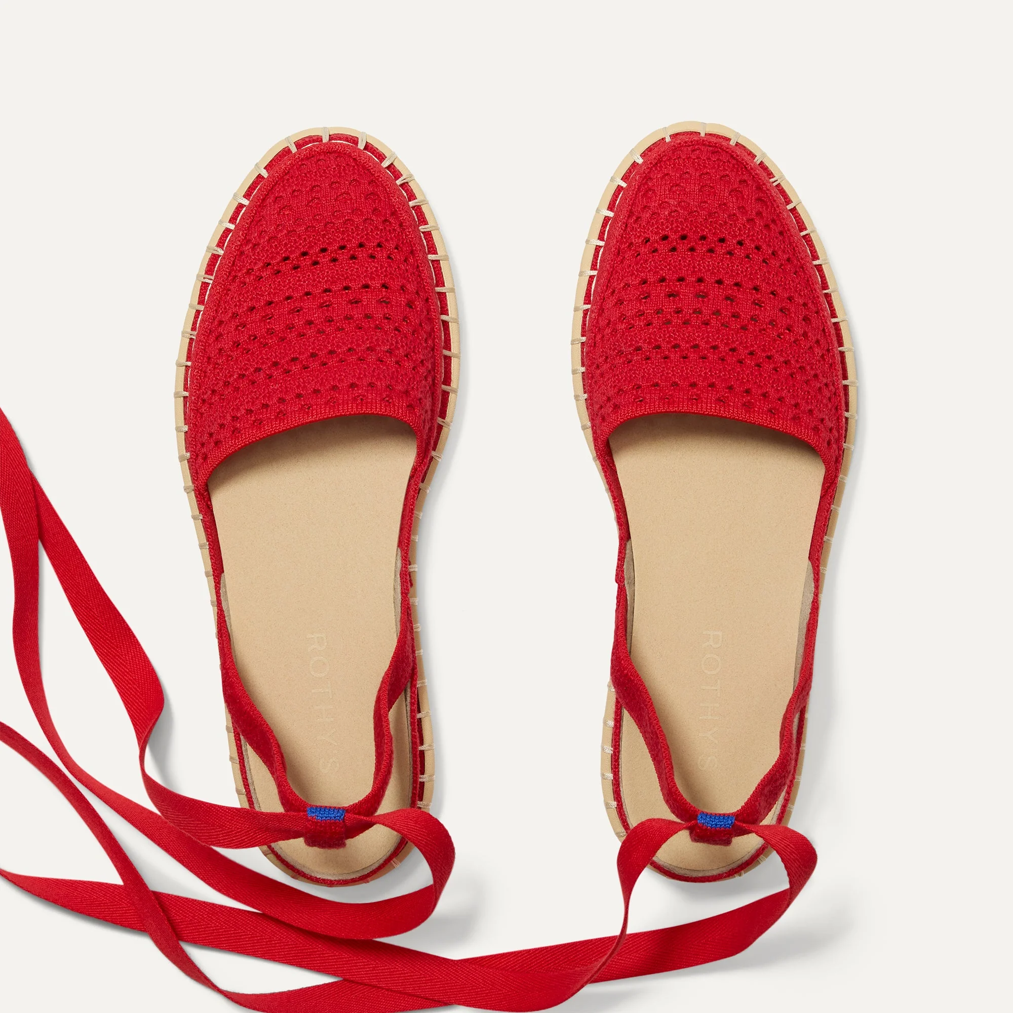 The D'Orsay Espadrille - Bright Red Crochet