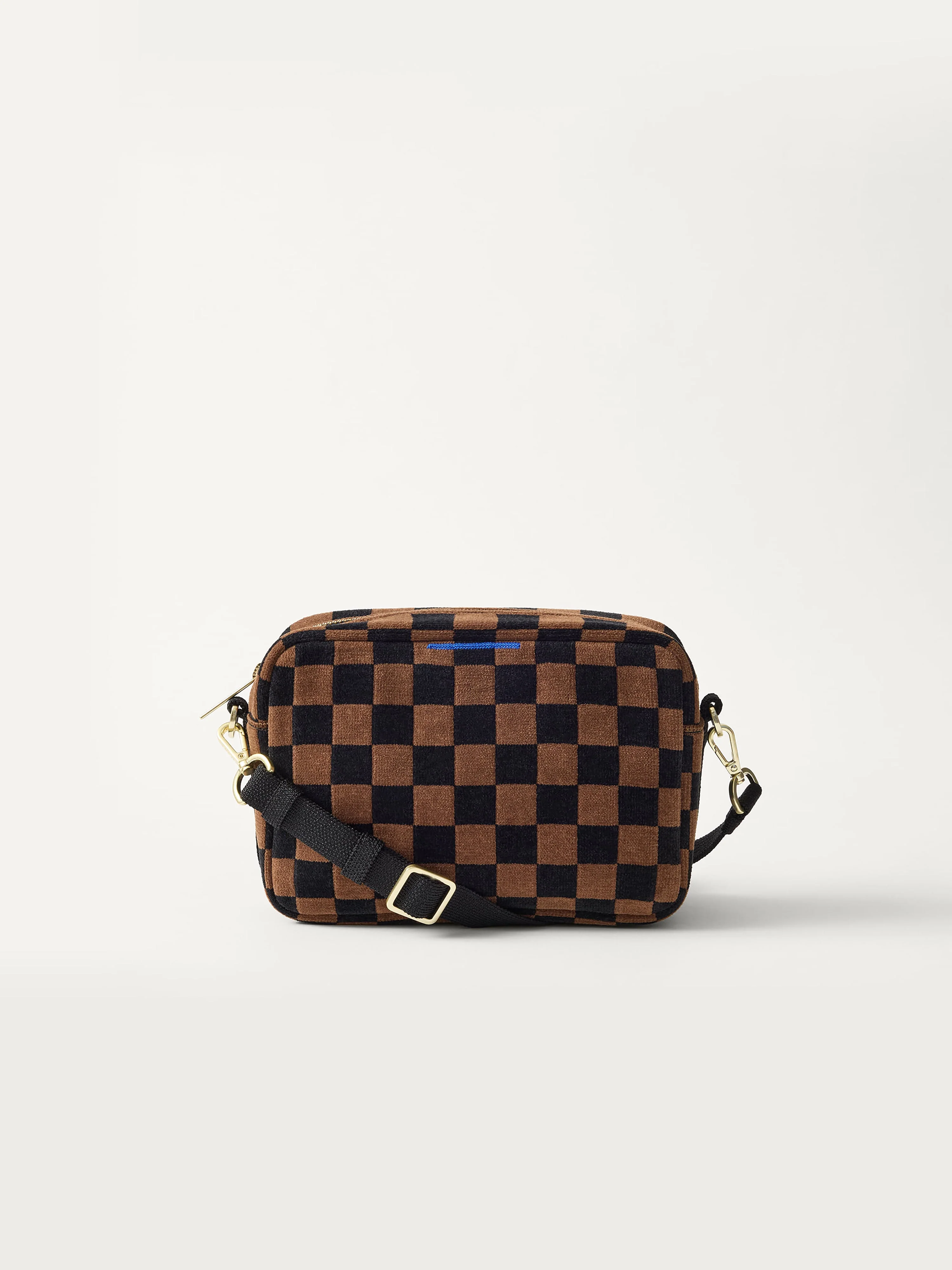 The Crossbody Camera Bag - ReVelvet™ Umber Check